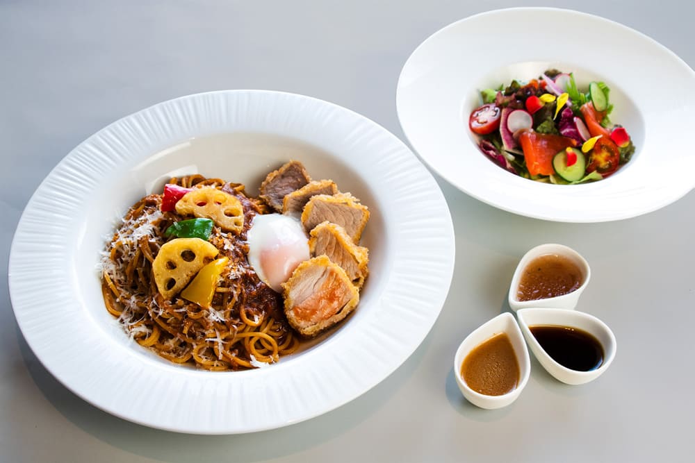 姫路産桃色吐息の勝つカレーパスタ